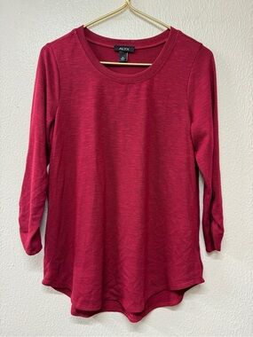 ALYX Women's Long Sleeve Crewneck Top in Berry Red Size M
